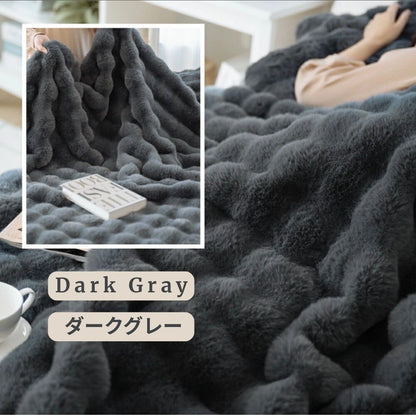 Aisho-ふわとろ毛布｜ラビットファー風、とろけるような肌触り